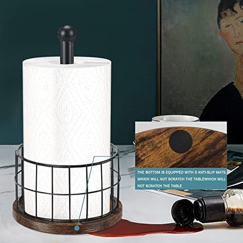 YINMIT Paper Towel Holder Countertop, Farmhouse Paper Towel Holder - Image 7