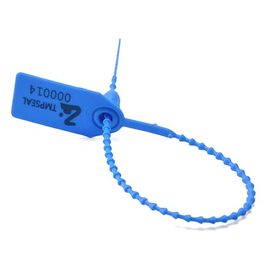 Blue Plastic Tamper Seals, Zip Ties Numbered for Fire Extinguishers Pull Tite Security Tags Disposable Self-Locking Safety Ties 250mm Length (1000)
