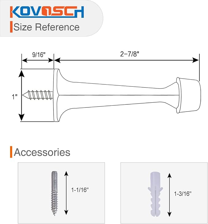 10 Pack Solid Rigid Door Stops - Image 3