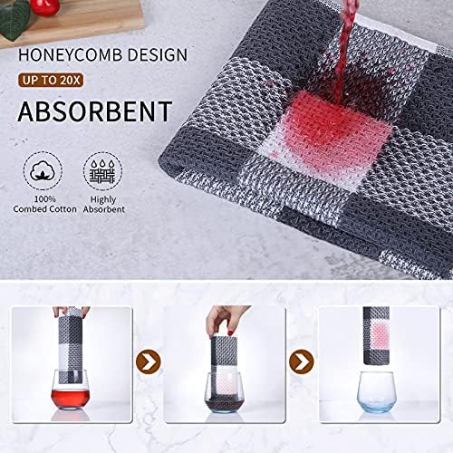 Mordimy Cotton Weave Kitchen Towels, 4 Pack - Image 3