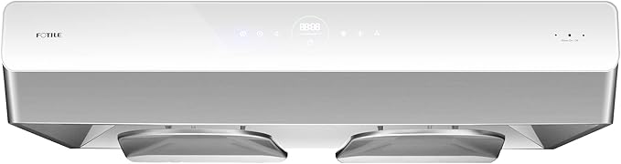 FOTILE Pixie Air UQG3602 36” Stainless Steel Under Cabinet Range Hood, 850 CFMs Kitchen Over Stove Exhaust Vent with LED Lights Dual AC Motors, Motion Control and Touchscreen