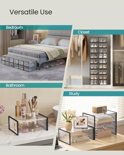 SONGMICS Stackable Shoe Boxes, Ventilated Clear - Image 6
