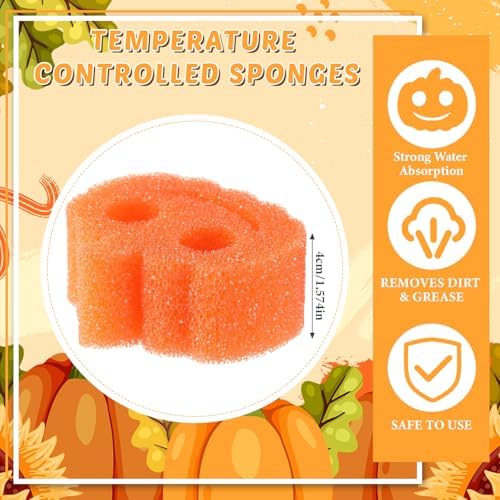 FillTouch Thanksgiving Pumpkin 3 Pcs Scrub Sponge - Image 3