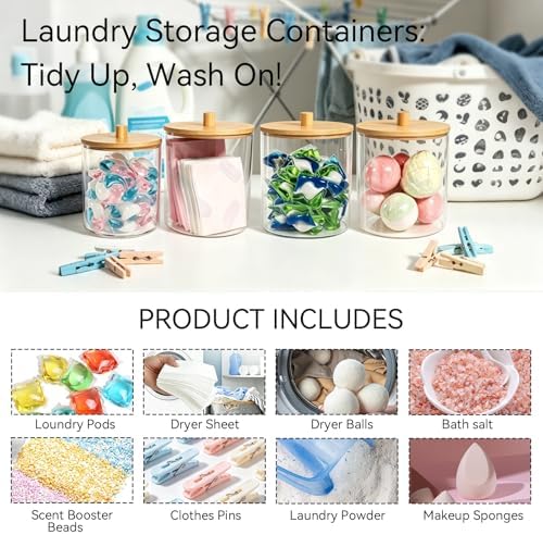 Amolliar Clear Acrylic Laundry Pods Container - Image 5