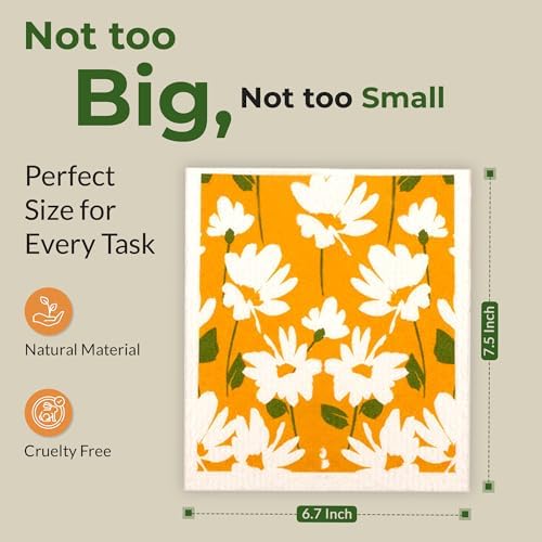 Swedish Dishcloths, Super Absorbent Multi-Surface Cleaning Cloths, 80% Cellulose - Image 4