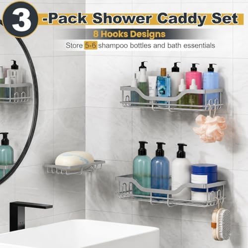 OMAIRA 3-Pack Shower Caddy - Image 4