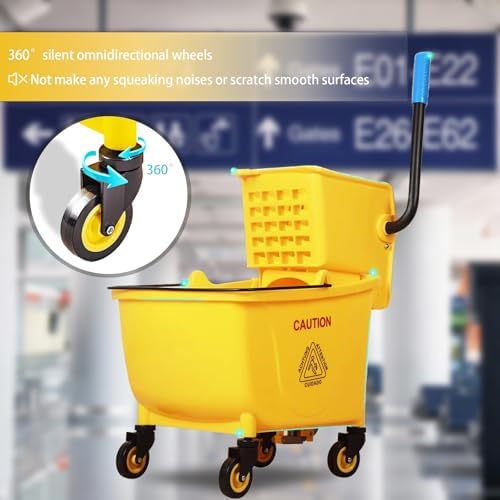33 Qt Commercial Mop Bucket, - Image 3