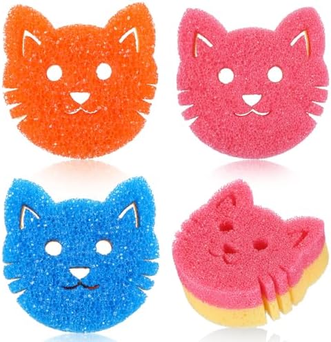 FillTouch Cat 3 Pcs Scrub Sponge, Royal Blue by FillTouch