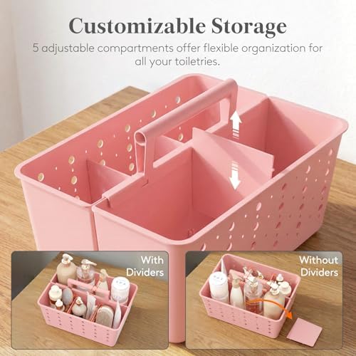 Lifewit Portable Shower Caddy, Plastic Basket Organizer, 1 Pack, Slate Blue - Image 3