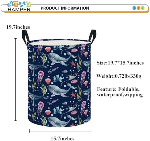 NTAOHAMPER Laundry Hamper, Laundry Basket, Nursery Hamper, Waterproof Storage - Image 3