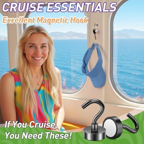 60 Pack Magnetic Hooks for Cruise Cabins 30lbs Heavy Duty Magnet - Image 4