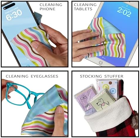 10 Pack Cute Geo-Design Multicolor Microfiber Cleaning Cloths - Image 3