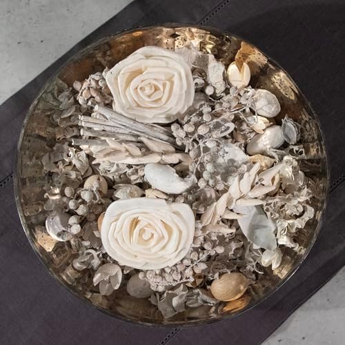Linen White Fragrance Potpourri Bag Home Décor | Floral Petals Vase & Bowl - Image 3