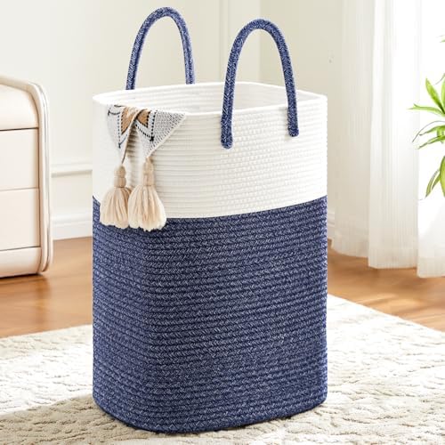 Artfeel Laundry Basket, Woven Cotton Rope Laundry Hamper, 80L Versatile Storage by Artfeel