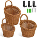 3 Pack Wicker Hanging Basket by Yiyiring