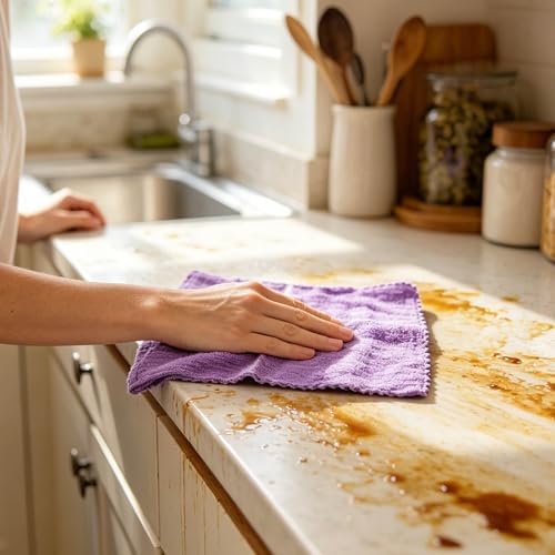 Multipurpose Reusable Tear-Off Cleaning Cloth Roll, 40 Pack Ribbed Microfiber - Image 6