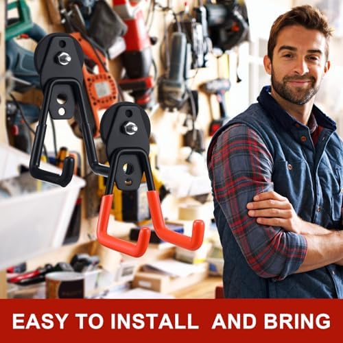 Landhoow 6 Pcs Large Magnetic Hooks Heavy Duty Garage Magnet Hooks Strong - Image 5