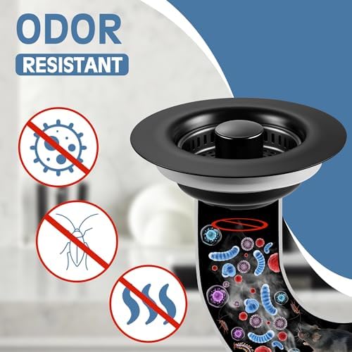 TGOSOMT Kitchen Sink Drain Strainer Stopper, Anti-Clog & Quick Drain - Image 4