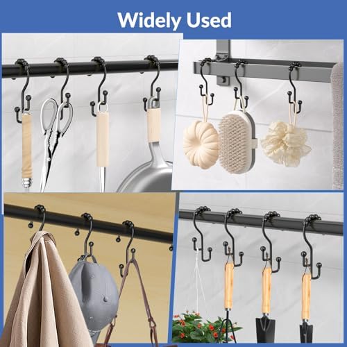 Goowin Shower Curtain Hooks, Metal Shower Curtain Rings Hooks, Smooth Gliding - Image 6