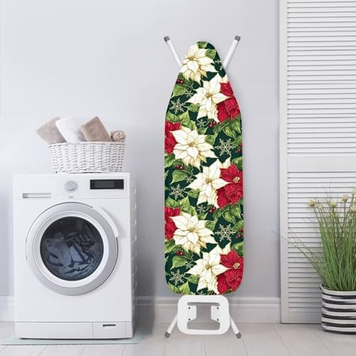 Christmas Floral 54 x 15 Ironing Board Cover Standard Full Size Elastic Edge - Image 3