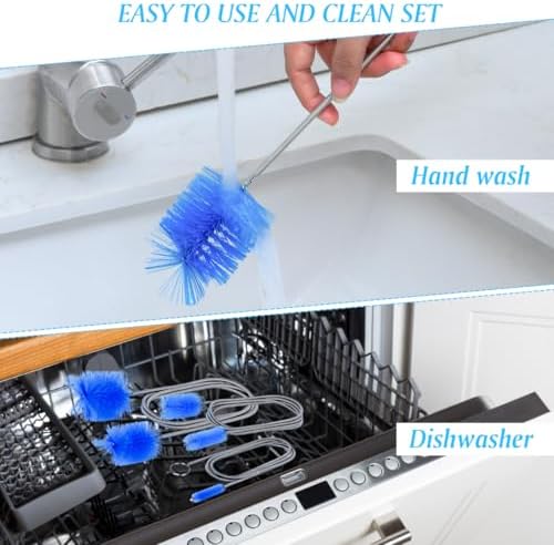 Flexible Long Drain Brush Set, Premium 3 Piece Kit - Image 6