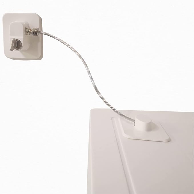 YEYA Upgraded No Drill Anti Tip Furniture Wall Anchors for Baby Proofing White 4 Pack