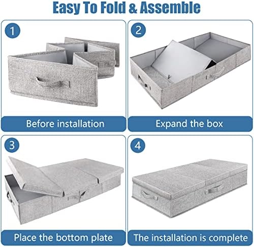 Supowin 2Pack Large Underbed Storage Containers Bin - Image 3
