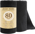 80 Pack Microfiber Cleaning Cloth Roll Reusable Paper Towels 12"x12" Black Tear by JessyHome