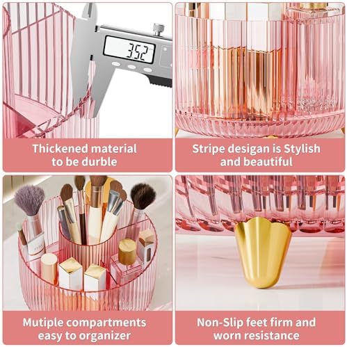 Clear Rotating Makeup Organizer Countertop - Image 5
