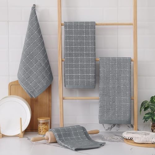Homaxy 100% Cotton Terry Kitchen Towels, 7 Pack - Image 6