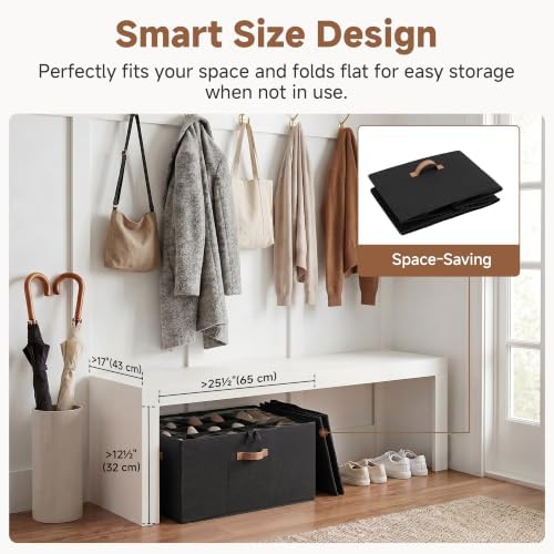 StorageWorks 24-Pair Large Shoe Organizer Box, Adjustable Dividers - Image 4
