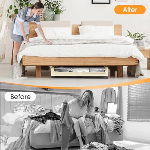 Under Bed Storage with Wheels 1Pack Storage Containers with Clear Window - Image 6