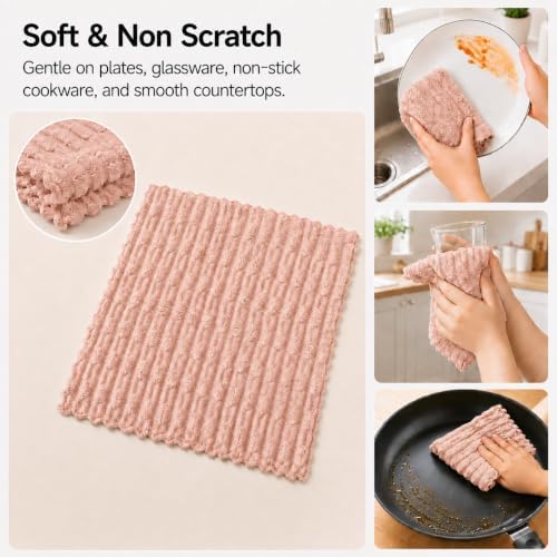 kimteny Microfiber Dish Cloths for Washing Dishes 8 Pack - Image 4