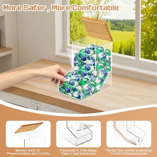 JYPS Laundry Box, Acrylic Dishwasher Pod Rack - Image 5