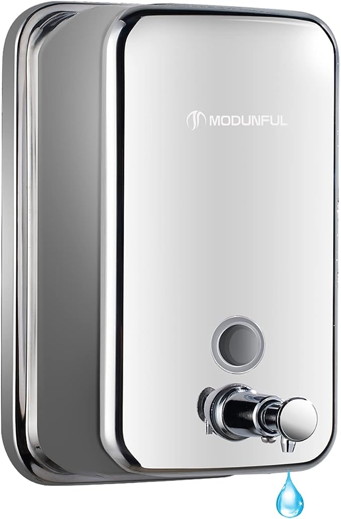 Stainless Steel Soap Dispenser for Kitchen Wall Mount – 27oz Vertical | Durable by Unknown