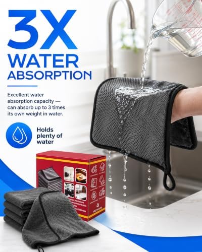 Genie Cloth Magic Cloth, Magic Cleaning Cloth Lint Free Microfiber Cloths - Image 6