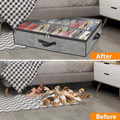 homyfort Under the Bed Shoe Storage Organizer - Image 4