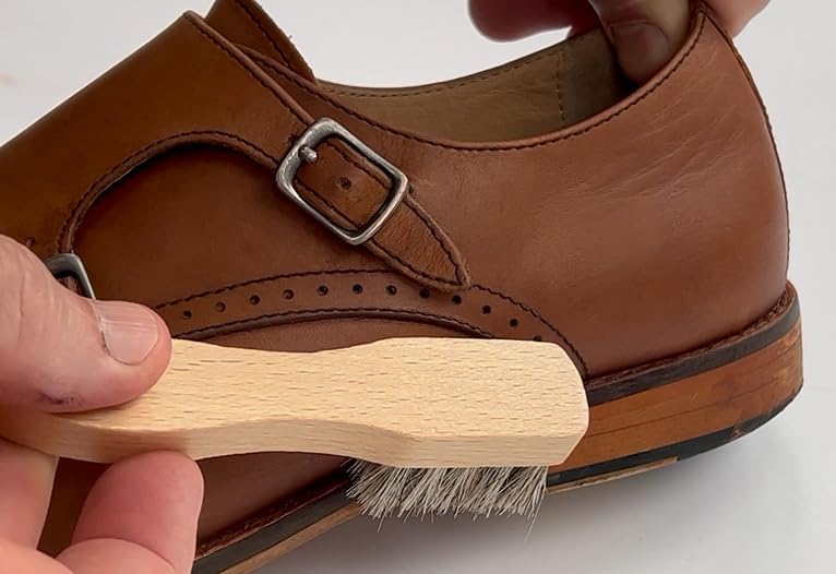 Meltonian Grey Welt Shoe Brush | Premium Horse Hair Welt Brush - Image 3