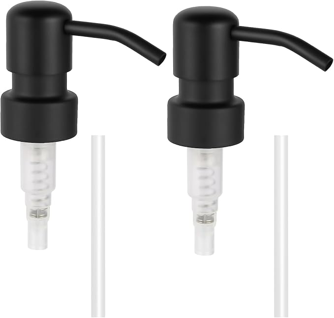 Stainless Steel Black Soap Dispenser Pump, 28MM Soap Pump Replacement by Suanti