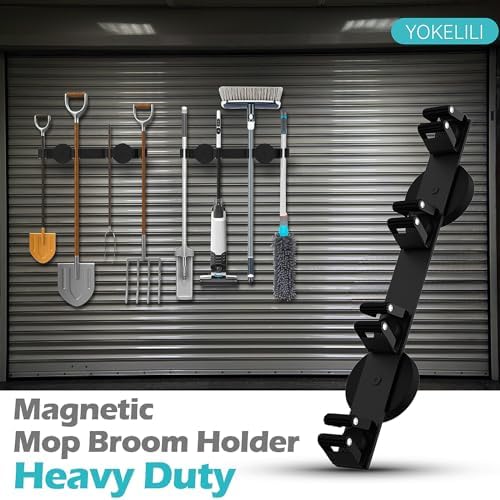 Magnetic Mop Broom Holder, Strong Non Slip Magnetic Broom Mop Hanger, Heavy - Image 6