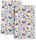 Floral Birds Kitchen Towels Decorative Set of 2 by Wovoto