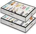 homyfort Shoe Storage Organizer Under Bed, 2 Pack Fits 32 Pairs, Extra Large by homyfort