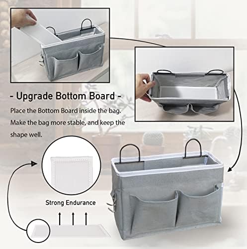 Kanrichu 3pcs Middle Wall Hanging Organizer Bag, Linen Fabric Door Hanging - Image 3