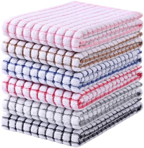 Mordimy Cotton 6 Pack Terry Kitchen Towels, 16 x 25 Inches by Mordimy