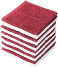 Glynniss Dish Rags for Washing Dishes, 100% Cotton red Kitchen WashCloths by Glynniss