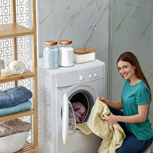 2 Pcs Half Gallon Glass Laundry Storage Containers Jars Set 1 Pcs Acrylic Dryer - Image 5