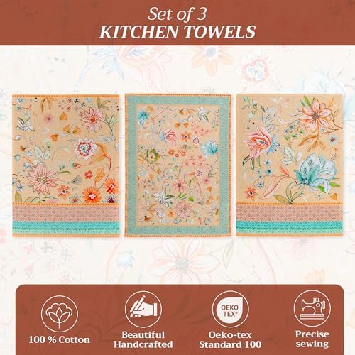 Maison d' Hermine Kitchen Towels Set of 3 Reusable 100% Cotton 27.50" x 20" - Image 2