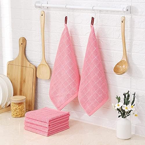 Homaxy 100% Cotton Terry Kitchen Dish Cloths, 8 Pack - Image 6
