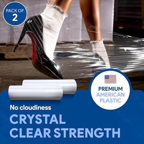 International Plastics Co. 2 Pack of 17'' Plastic Stretch Wrap - Image 5