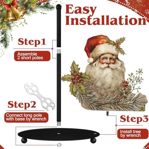 MorningRo Christmas Paper Towel Holder Retro Santa Countertop Kitchen Decor and - Image 3